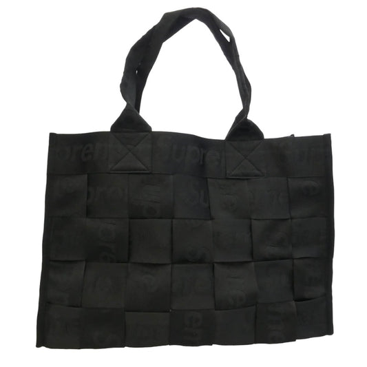 Supreme シュプリーム 23SS Woven Large Tote ウーブン ラージ トート バッグ ブラック系【極上美品】【中古】