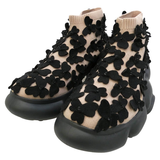 グラウンズ MOOPIE x HEAVEN TANUDIREDJA / BLUSH NUDE ムーピー シューズ スニーカー ブラック系 ピンク系 26㎝【極上美品】【中古】