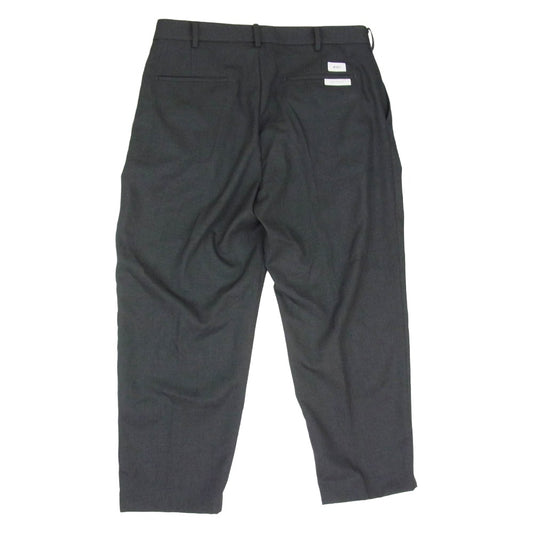 WTAPS ダブルタップス 26SS 261TQDT-PTM03 TRDT1801 TROUSERS WOPL. SERGE サージ生地 ワイド トラウザー パンツ チャコール系 X04【極上美品】【中古】