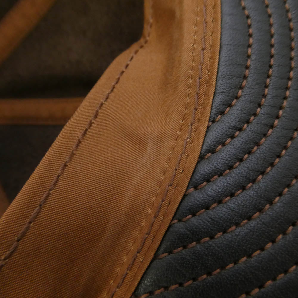 The REAL McCOY'S ザリアルマッコイズ MA22108 TYPE A-3 CAP HORSEHIDE ホースハイド レザー キャップ 帽子 チャコール系 ダークブラウン系 7 1/2【美品】【中古】