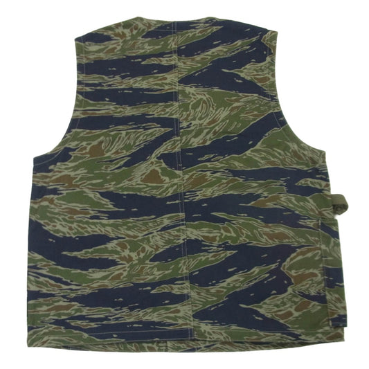The REAL McCOY'S ザリアルマッコイズ MJ21011 TIGER CAMOUFLAGE VEST TADPOLE タイガー カモ ミリタリー ベスト グリーン系 ネイビー系 M【美品】【中古】