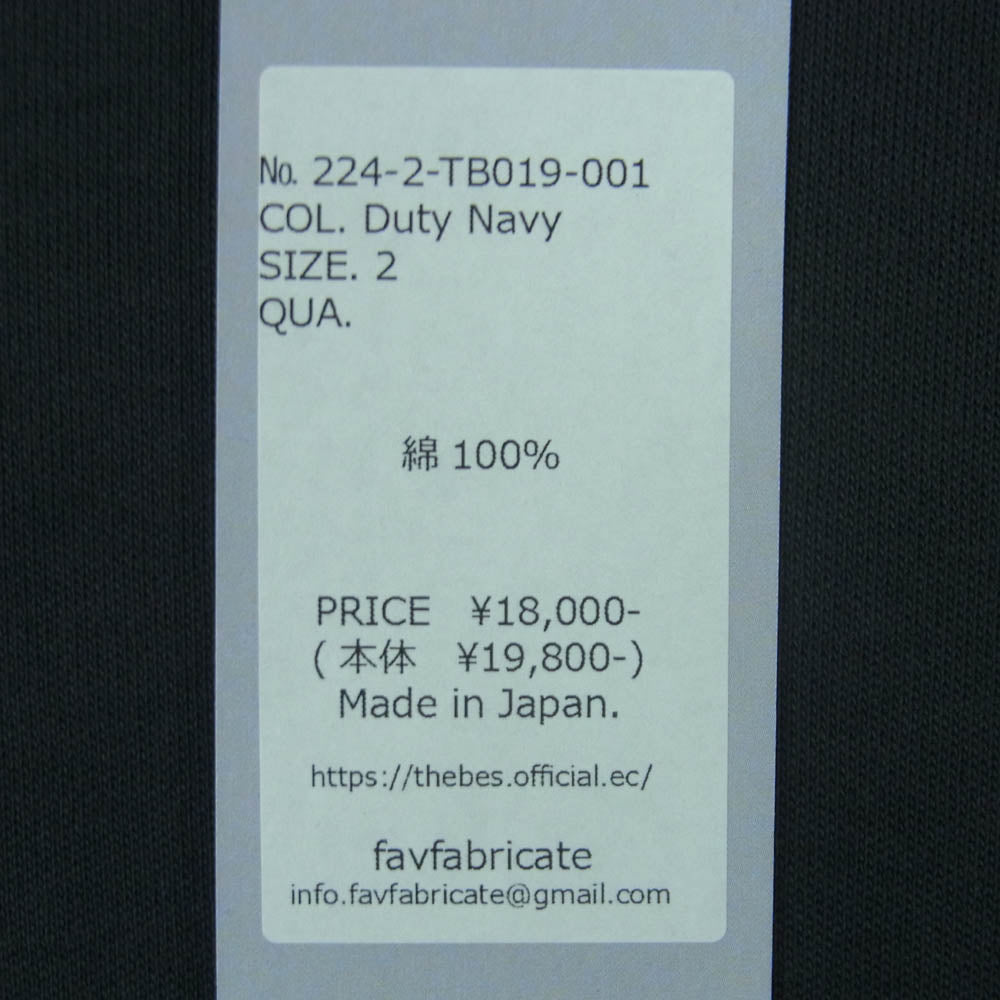 ザ・ベス 224-2-tb019-001 HIGH DENSITY L/S T-SHIRT 長袖 カットソー ダークネイビー系 Duty Navy 2【極上美品】【中古】