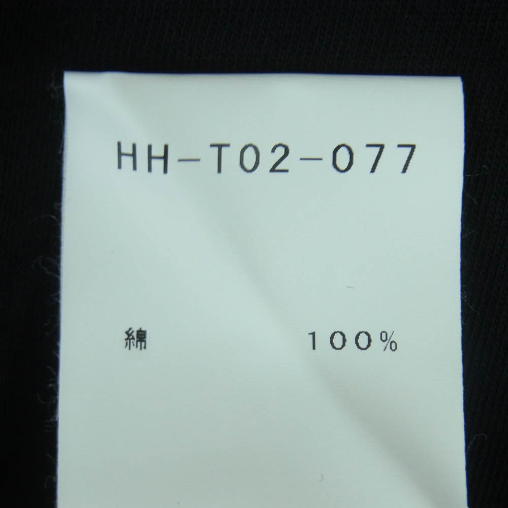 Yohji Yamamoto POUR HOMME ヨウジヤマモトプールオム 19SS HH-T02-077 コットン クルーネック 丸首 半袖 カットソー Tシャツ ブラック系 3【極上美品】【中古】