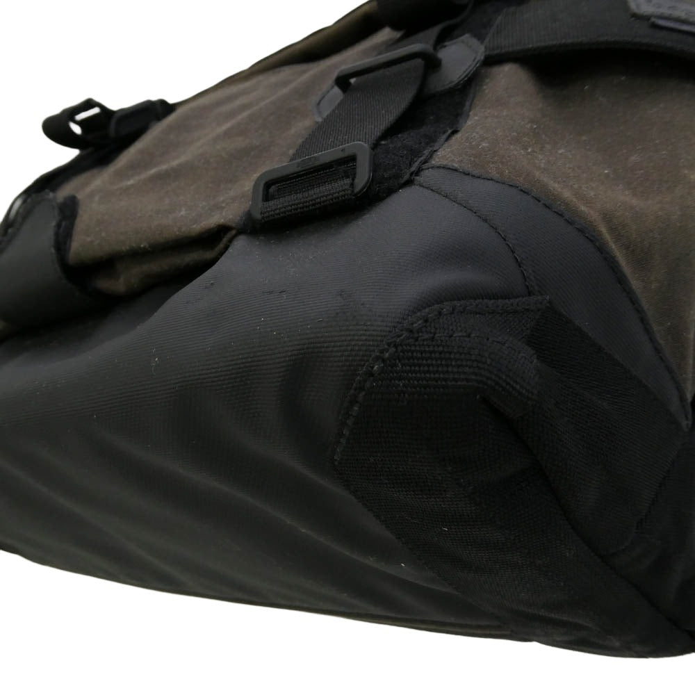 バッグジャック Next Level Messenger M Black Body waxed オイルド メッセンジャー バッグ カーキ系【中古】