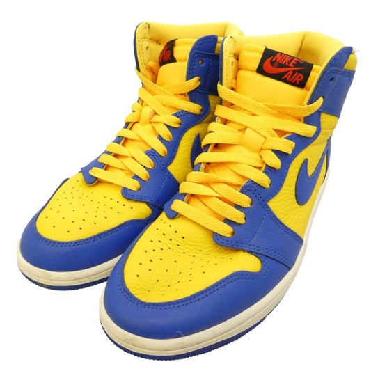 NIKE ナイキ FD2596-700 Women's Air Jordan 1 High OG Game Royal and Varsity Maize ウィメンズ エアジョーダン1 ハイカットスニーカー イエロー系 ブルー系 26cm【中古】