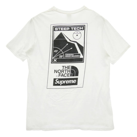 Supreme シュプリーム 16SS NT016041 Steep Tech T Shirt スティープ テック フロント バック ボックスロゴ プリント Tシャツ 半袖カットソー ホワイト系 L【中古】