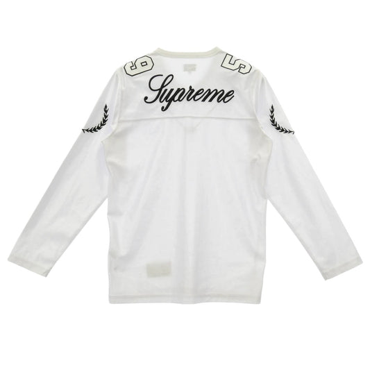 Supreme シュプリーム 14AW ワングラム期 El Dorado Football Top エルドラド フットボール トップ ロゴ刺繍 ロングスリーブ ナイロン 長袖 Tシャツ ホワイト系 M【中古】