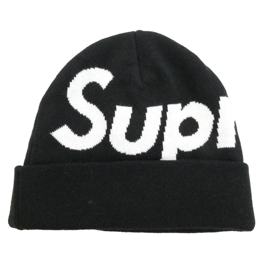 Supreme シュプリーム 19AW Big Logo Beanie カシミヤ混 ビッグ ロゴ ビーニー ニット キャップ ブラック系【中古】