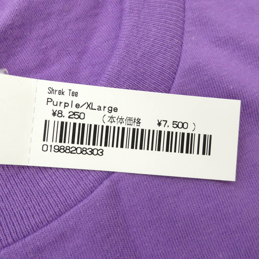 Supreme シュプリーム 21AW Shrek Tee シュレック ロゴ 半袖 Tシャツ カットソー パープル系 XL【極上美品】【中古】
