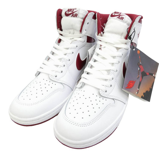 NIKE ナイキ BQ4422-161 Air Jordan 1 High 85 Metallic Burgundy エアジョーダン1 ハイ 85 メタリック バーガンディ ハイカットスニーカー ホワイト系 レッド系 28cm【新古品】【未使用】【中古】