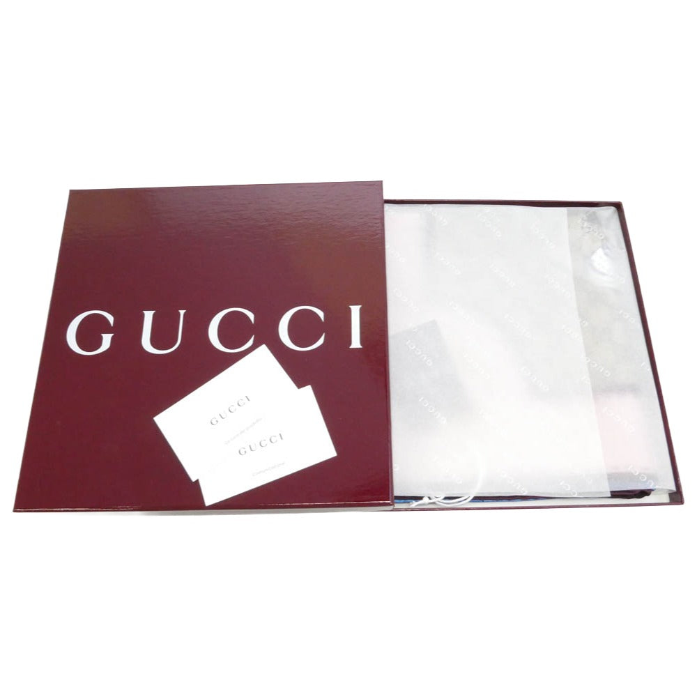GUCCI グッチ 848288 3G001 6172 × Yuko Higuchi Printed Silk Scarf Japan Exclusive ヒグチユウコ プリント 日本限定 シルク スカーフ マルチカラー系【新古品】【未使用】【中古】