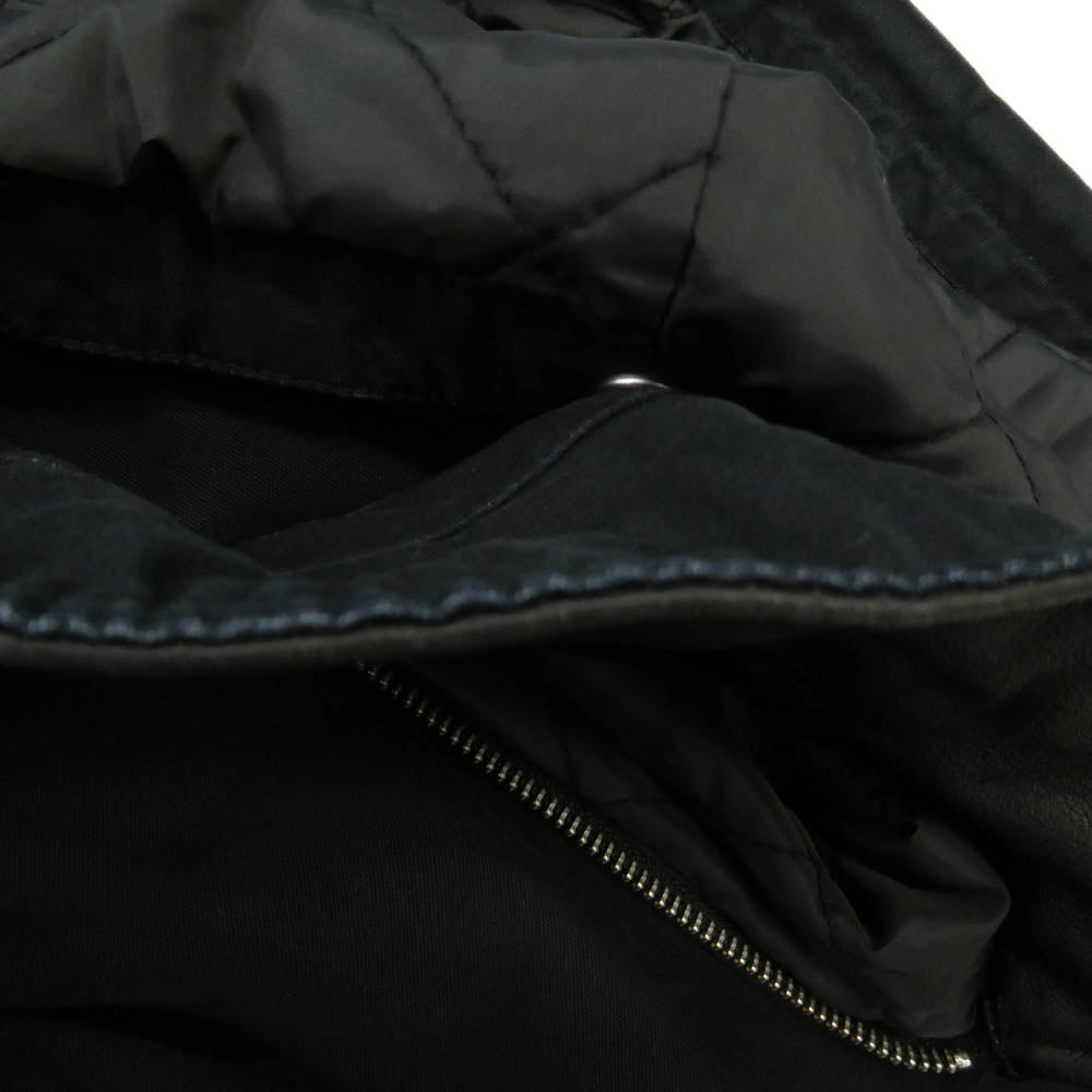Supreme シュプリーム 24AW Leather Collar Utility Jacket レザーカラー 襟レザー ユーティリティー ジャケット ブラック系 M【中古】
