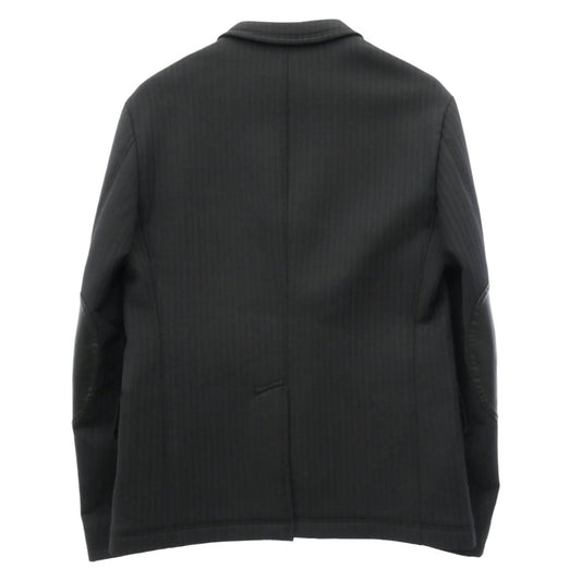 JUNYA WATANABE COMME des GARCONS MAN ジュンヤワタナベコムデギャルソンマン 16AW WR-J002 エステル ウール ストライプ ボンディング エルボーパッチ 3B テーラードジャケット ブラック系 S【中古】