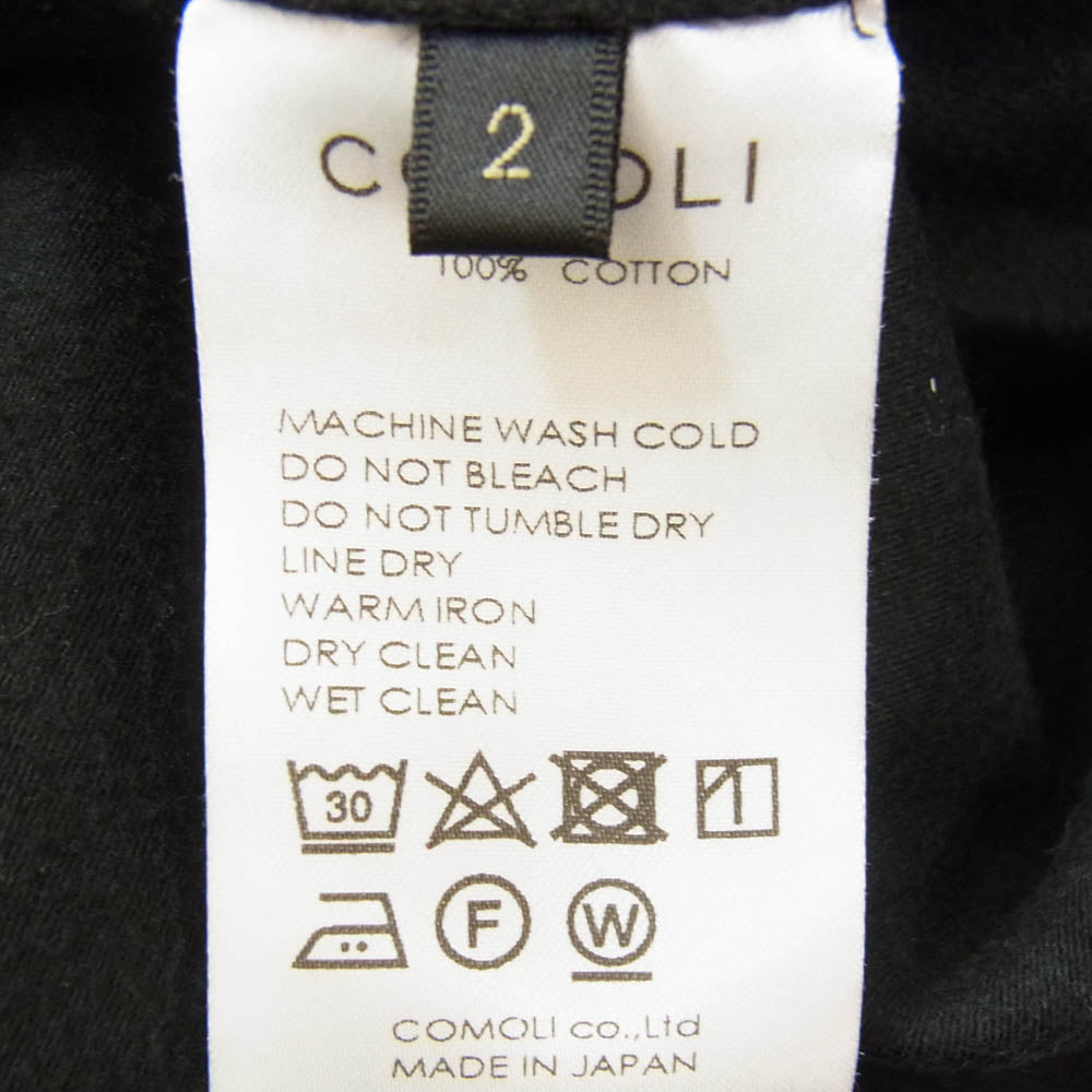 COMOLI コモリ 17AW L03-03011 モールスキン バックストラップ パンツ ブラック系 2【中古】