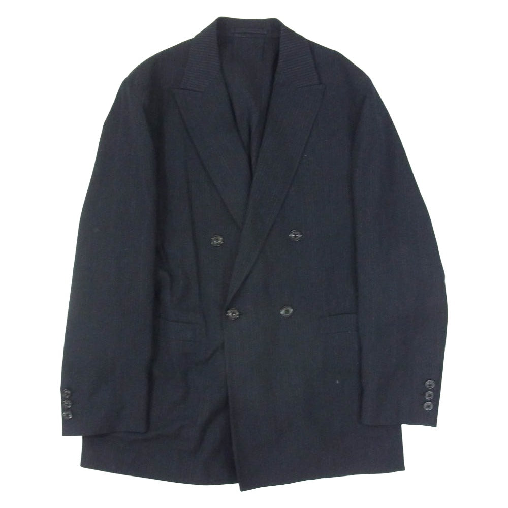 アルテリア ULTERIOR ULJK23-KA188-B SILK WOOL STRIPED OX DB JKT シルク ウール ストライプ オックス ダブルジャケット ブラック系 3【中古】 アルテリア ULJK23-KA188-B SILK WOOL STRIPED OX DB JKT シルク