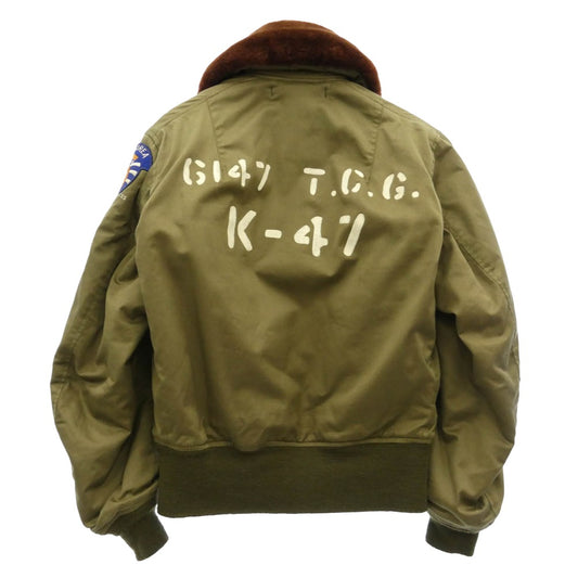 Buzz Rickson's バズリクソンズ BR10067 B-15 ミリタリー フライト ジャケット カーキ系 36【中古】