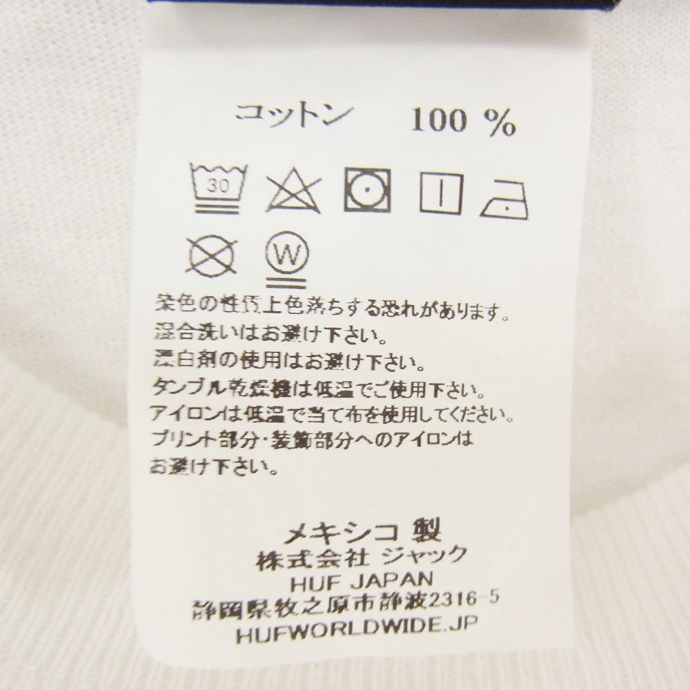 HUF ハフ Fairy Tale フェアリーテイル フロントプリント ロングスリーブ 長袖 Tシャツ カットソー ホワイト系 XXL【中古】