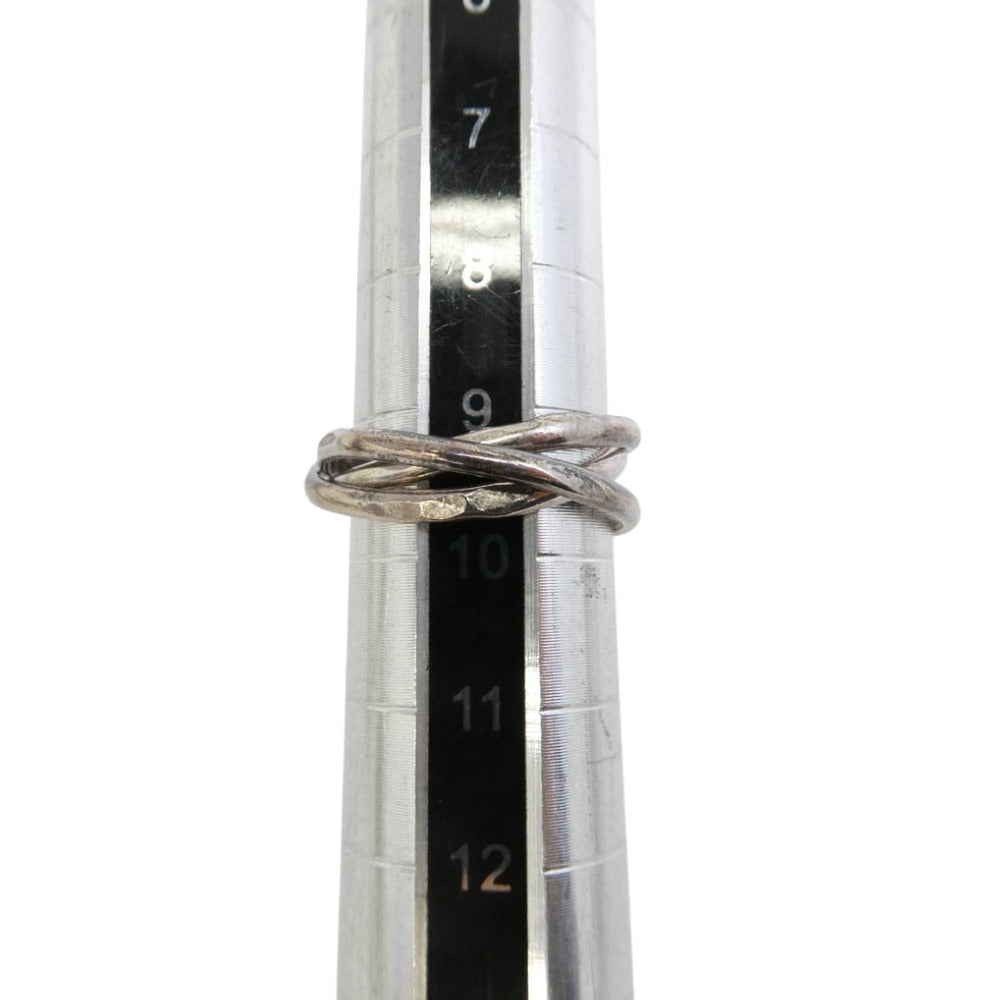 ケト 3連 ピンキーリング シルバー系 約9~10号【中古】