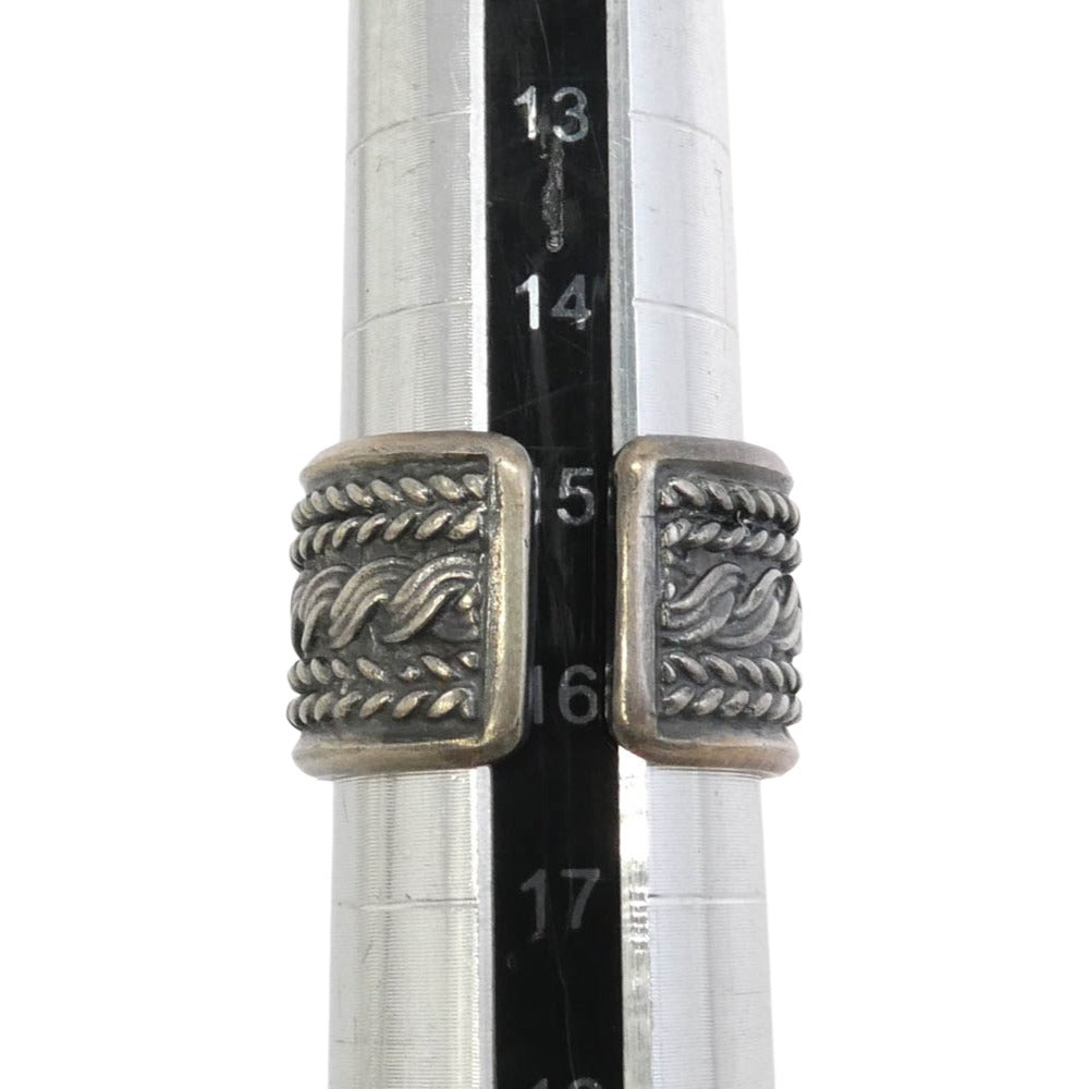 ケト ロープ編み リング シルバー系 15.5号【中古】