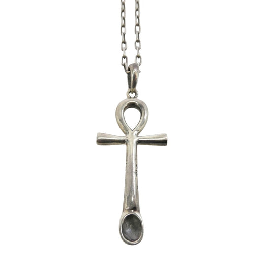 ケト クロス モチーフ ペンダントトップ ネックレス シルバー系【中古】