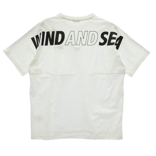 WIND AND SEA ウィンダンシー 26SS WDS-O-CLN-26-Q1-CS-07 S/S Tech Tee ワンポイント 刺繍 バックプリント ロゴ Tシャツ 半袖 カットソー ホワイト系 XL【新古品】【未使用】【中古】