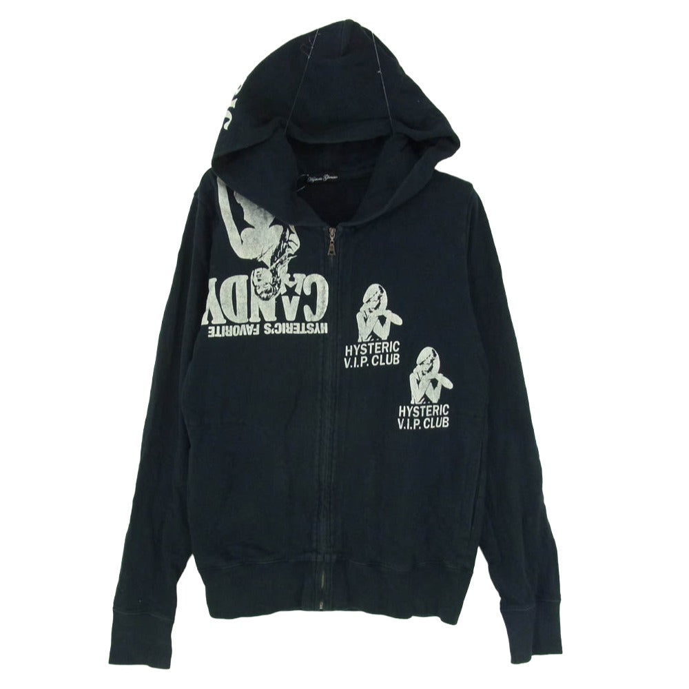 HYSTERIC GLAMOUR 背面 ガールプリント ジップアップ サイズS