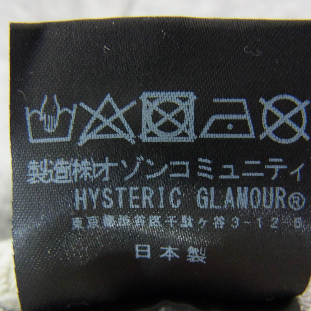 HYSTERIC GLAMOUR ヒステリックグラマー 01201CO01 CITY OF NAKED WOMAN 長袖 ワンピース グレー系 FREE【中古】