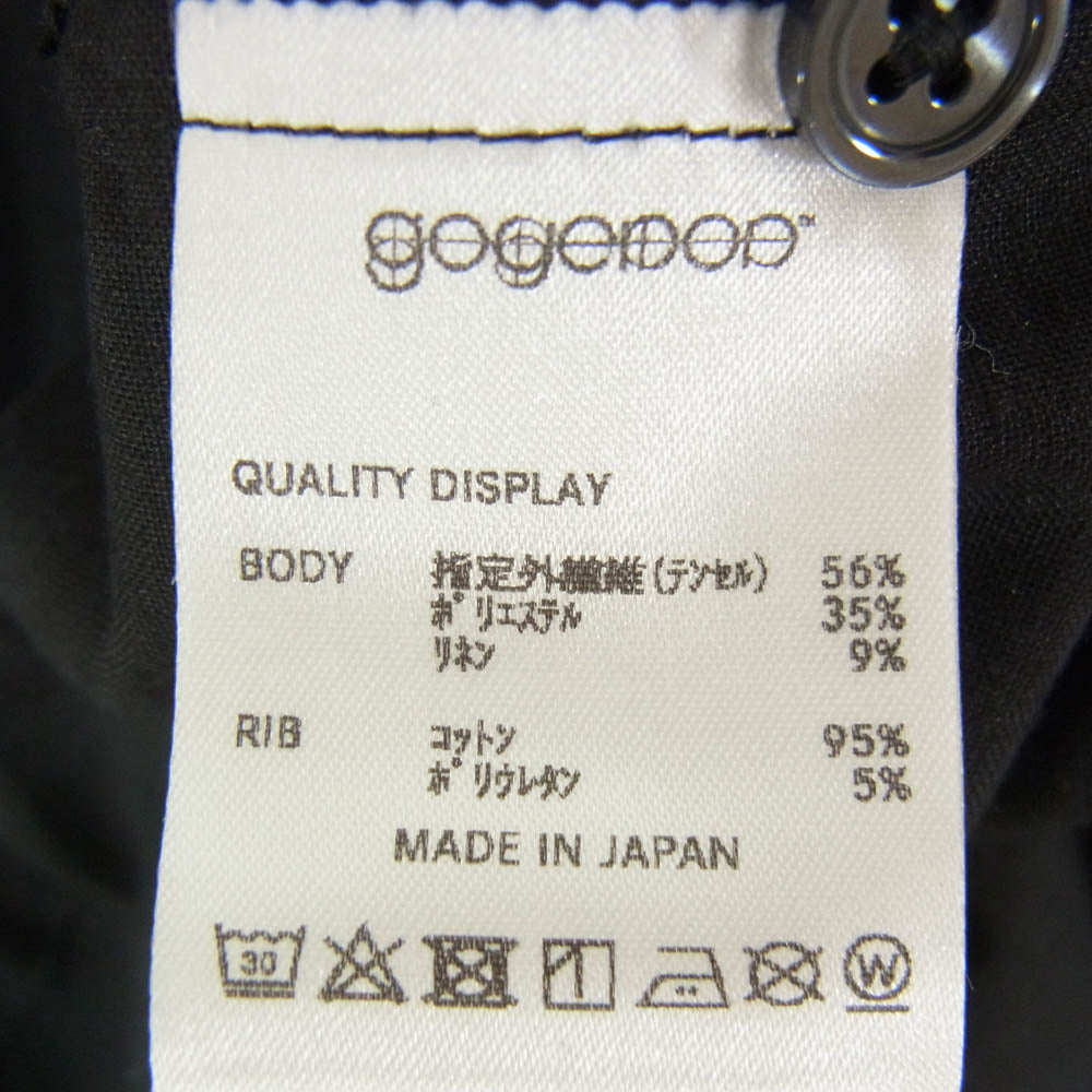 ゴエモン RIB REGULAR COLLAR SHIRT リブ レギュラー オープンカラー 長袖 シャツ ブラック系 M【中古】