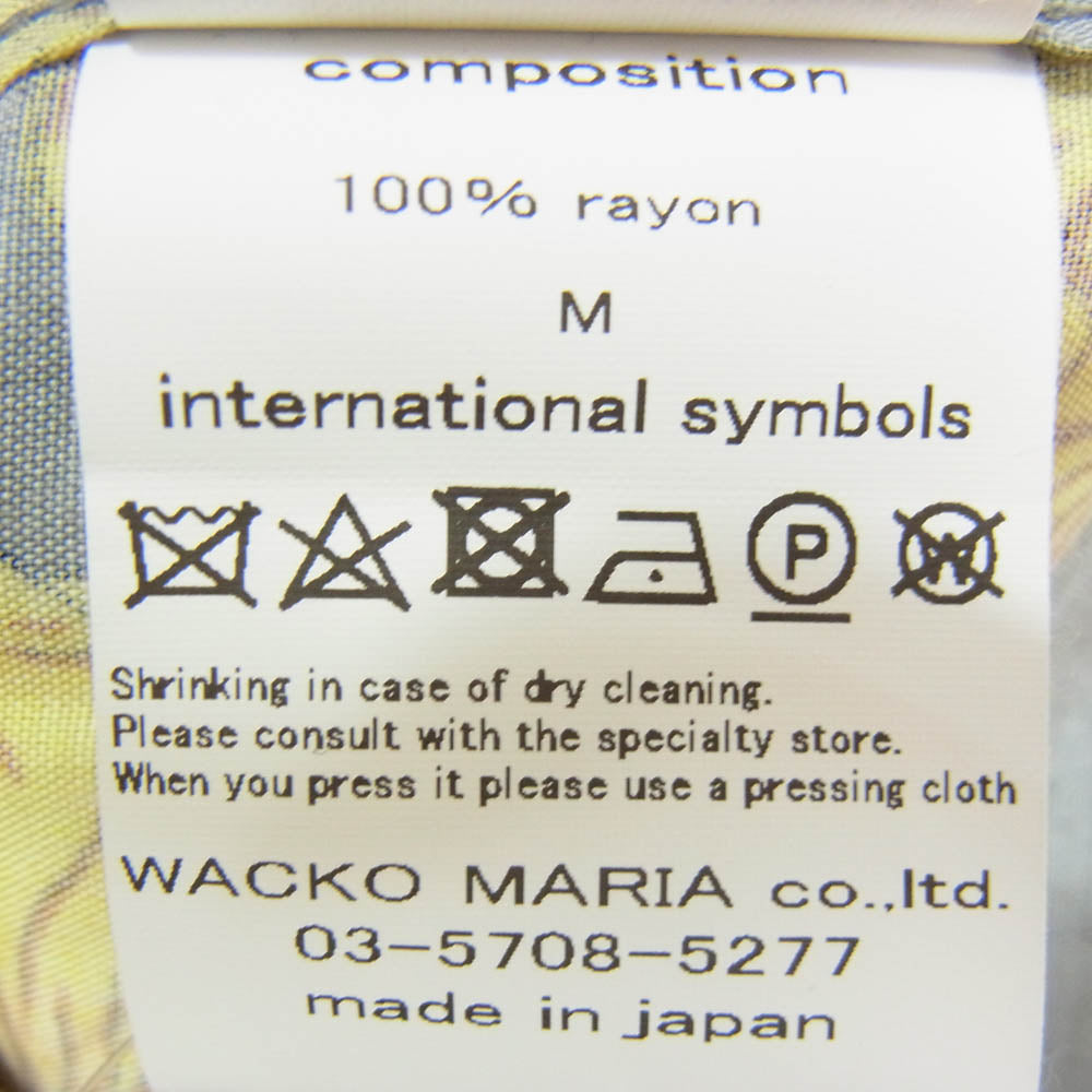 WACKO MARIA ワコマリア 25SS WMS-HI08 TIM LEHI HAWAIIAN SHIRT TYPE-8 ティムリーハイ 半袖 ハワイアン シャツ グレー系 M【中古】