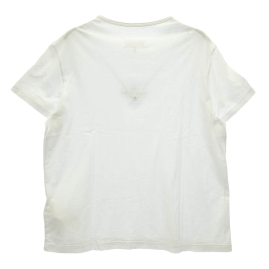 MAISON MARGIELA メゾンマルジェラ 20SS S30GC0701 DISTORTED LOGO T-Shirt ディストーティド ロゴ刺繍 半袖 Tシャツ ホワイト系 50【中古】