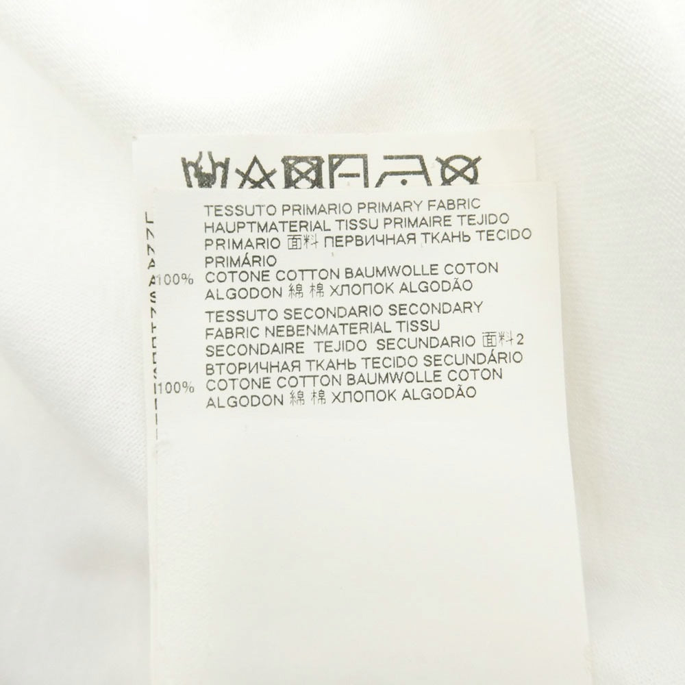MAISON MARGIELA メゾンマルジェラ 20SS S30GC0701 DISTORTED LOGO T-Shirt ディストーティド ロゴ刺繍 半袖 Tシャツ ホワイト系 50【中古】