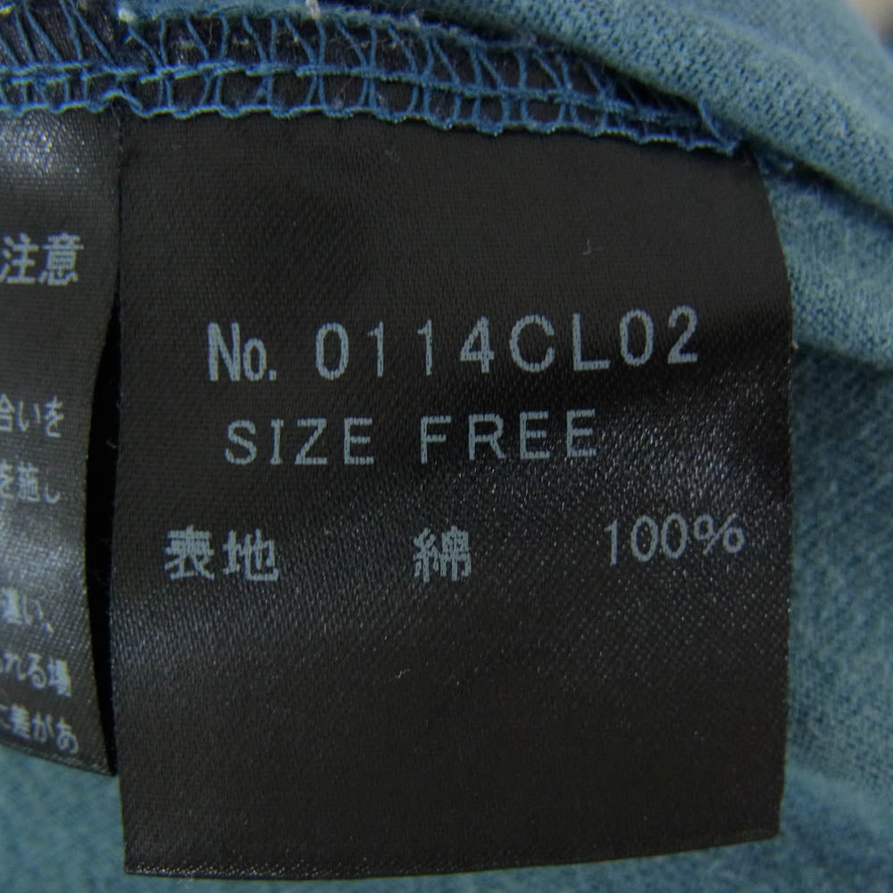 HYSTERIC GLAMOUR ヒステリックグラマー 0114CL02 ヒスガール プリント ロングスリーブ Tシャツ 長袖カットソー ブルー系 FREE【中古】