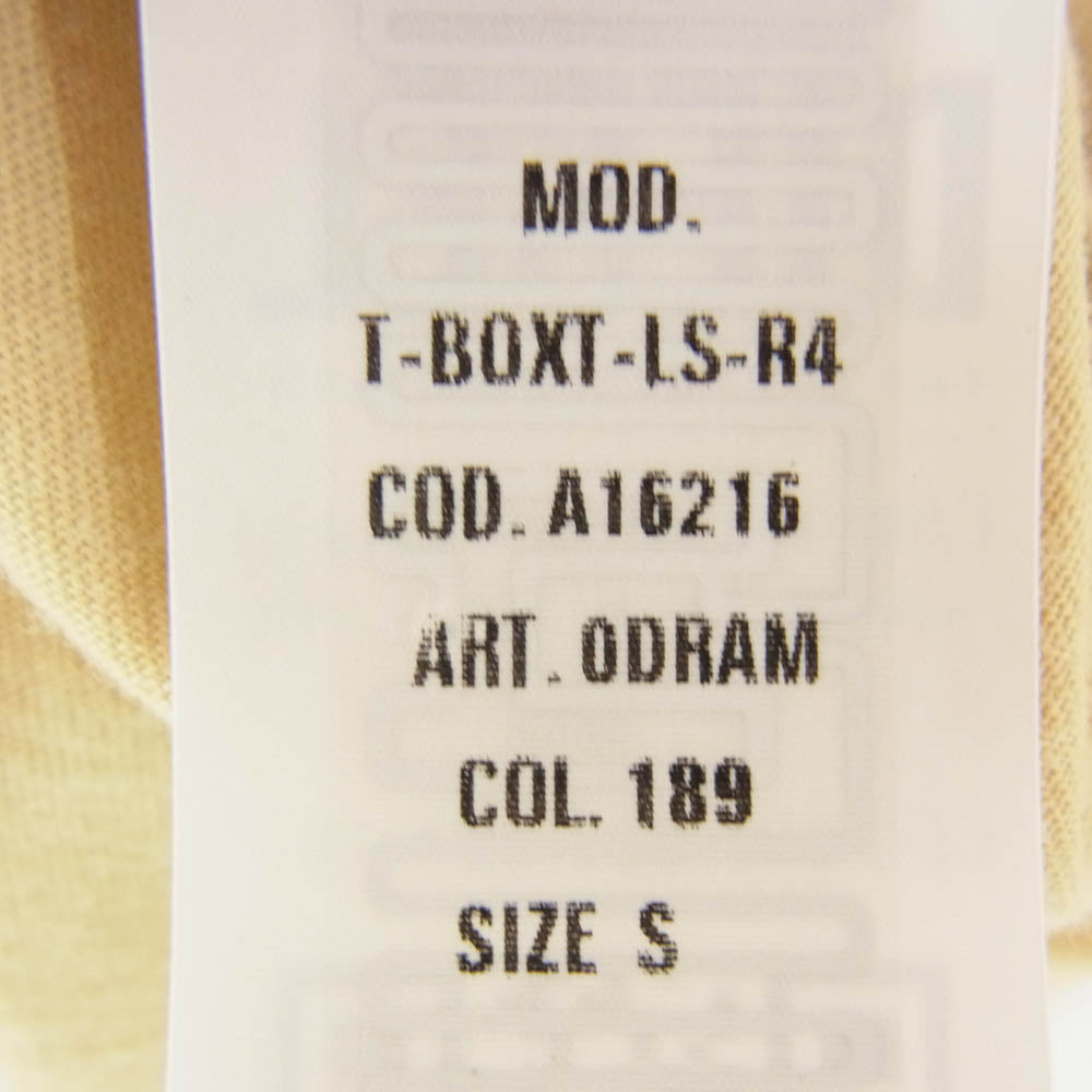 DIESEL ディーゼル A16216 T-BOXT-LS-R4 アーム バックプリント ロングスリーブ Tシャツ 長袖カットソー ベージュ系 S【中古】