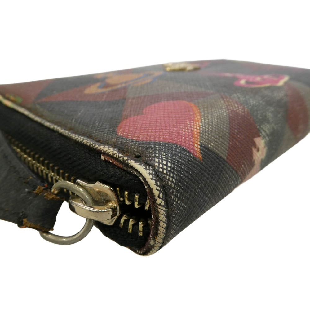 Vivienne Westwood ヴィヴィアンウエストウッド LOGOMANIA ラウンドファスナー 長財布 マルチカラー系【中古】