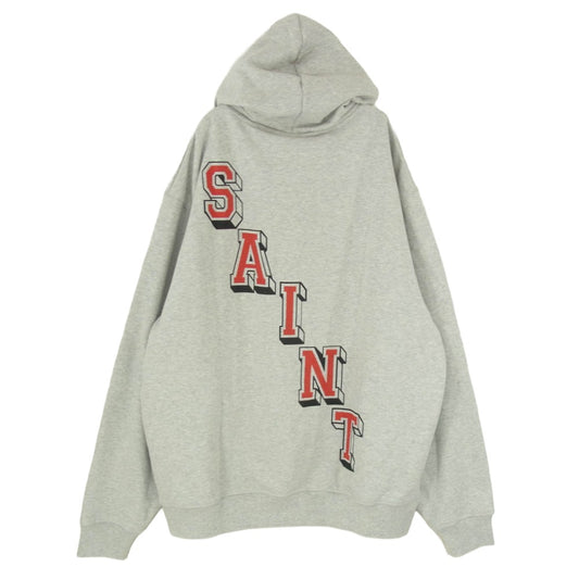 SAINT MICHAEL セントマイケル ×JORDAN BRAND ジョーダンブランド 26SS SM-MK8-0000-J02 FV4718-050 AIR JORDAN MJ SM FLC HOODIE エアジョーダン プルオーバー ウイングロゴ パーカー フーディー グレー系 M【極上美品】【中古】