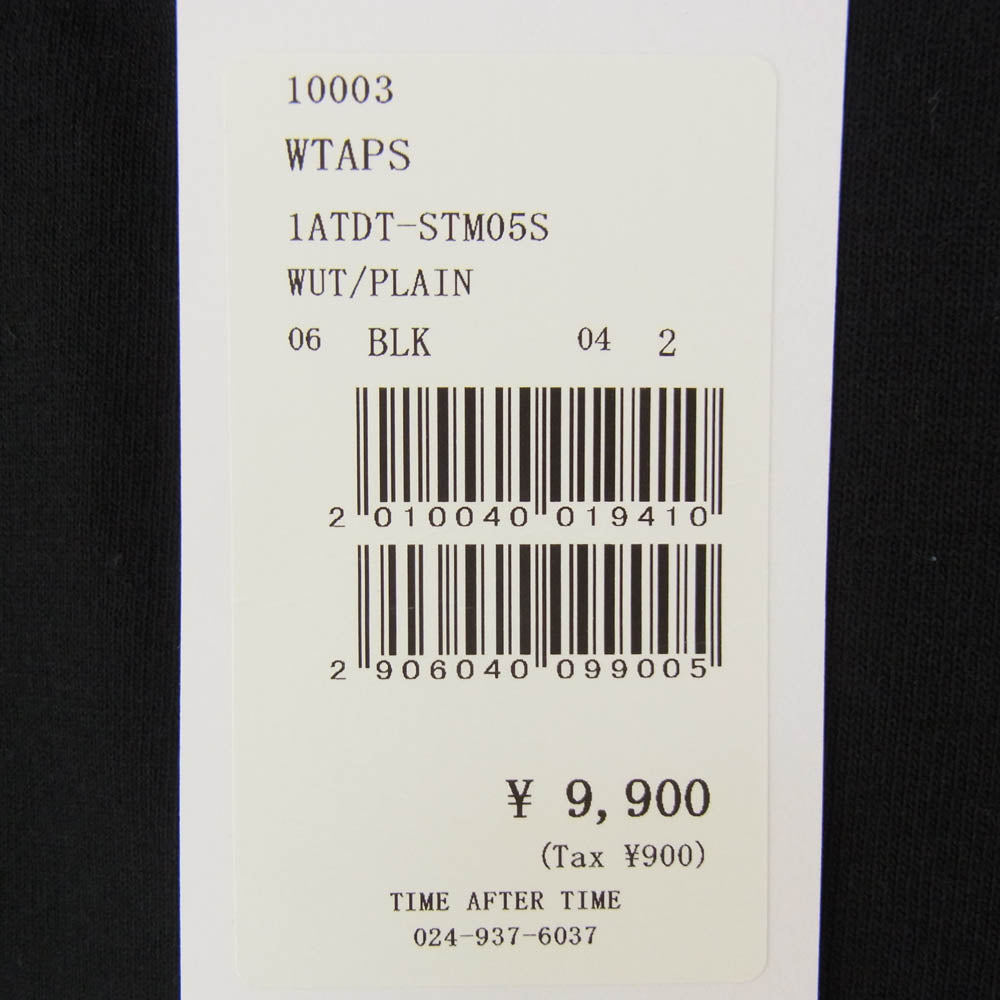 WTAPS ダブルタップス 24SS 241ATDT-STM05S Wut Plain SS Cotton プリント 半袖 Tシャツ ブラック系 X2【美品】【中古】
