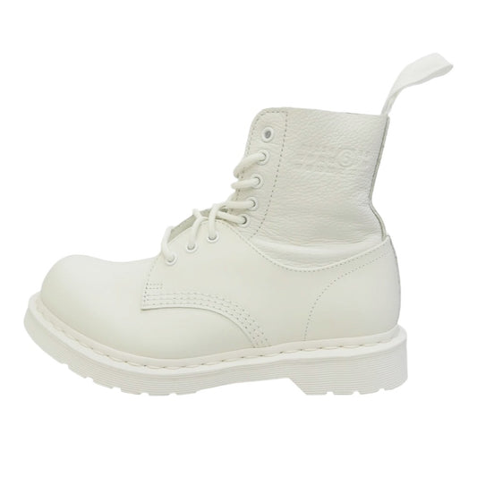 MAISON MARGIELA メゾンマルジェラ Dr.Martens ドクターマーチン SH3WU0013 MM6 エムエムシックス x DR MARTENS ドクターマーチン NO STEEL TOE ノースチールトゥー ブーツ ホワイト系 39【新古品】【未使用】【中古】