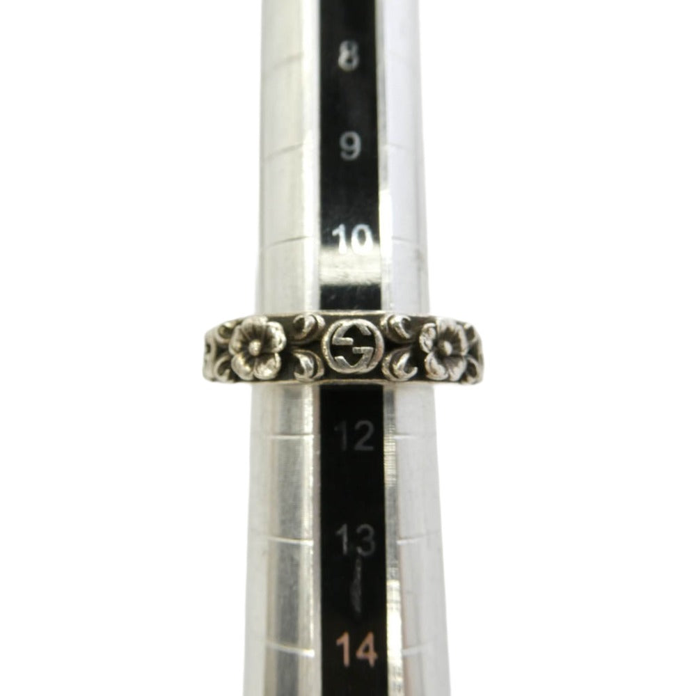 GUCCI グッチ インターロッキングG フラワー リング 925 SILVER シルバー系 約11号【中古】