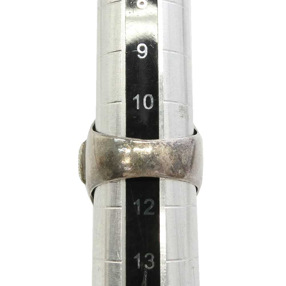 ジェムキングダム ライオン モチーフ リング シルバー系 11号【中古】