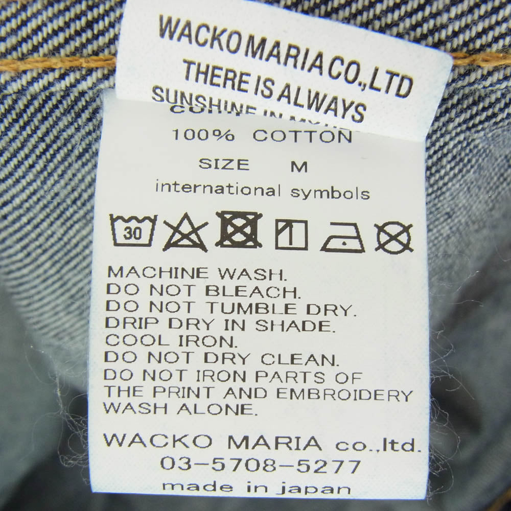 WACKO MARIA ワコマリア 26SS 26SS-WMO-BL07 TRUCKER JACKET INDIGO デニム トラッカー ジャケット インディゴブルー系 M【中古】