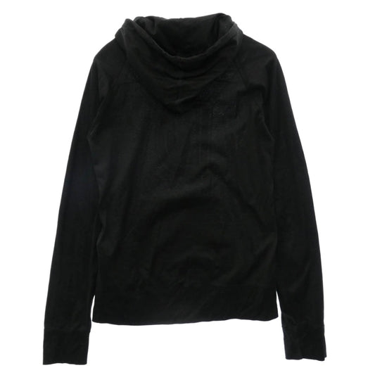 DIOR HOMME ディオールオム 04SS 4SH3058205 エディ期 Dロゴ プリント ライトウエイト コットン プルオーバー パーカー ブラック系 S【中古】