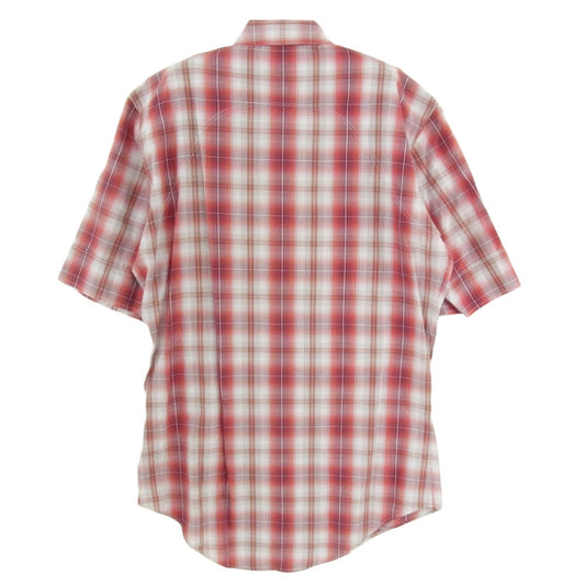 DIOR HOMME ディオールオム 06SS 6EH1054481 エディ期 チェックシャツ 半袖 シャツ レッド系 37【中古】