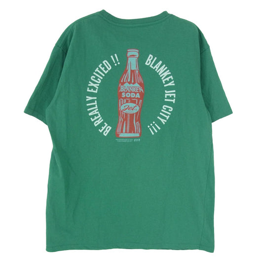 BLANKEY JET CITY ブランキージェットシティー BJC JET SODA vintage T-shirts プリント バンド Tシャツ 半袖 グリーン系 M【中古】