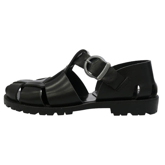 ブラザーブリッジ R011 HEMINGWAY VEGETABLE BLK ヘミングウェイ カウレザー サンダル グルカ ブラック系 8【美品】【中古】