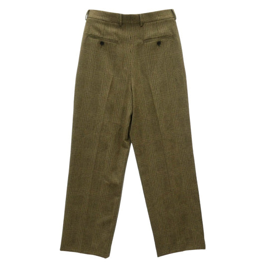 CELINE セリーヌ 2P555983N Skate Pants Prince Of Wales Check Wool スケートパンツ プリンスオブウェールズ チェック ウール スラックス ブラウン系 46【新古品】【未使用】【中古】