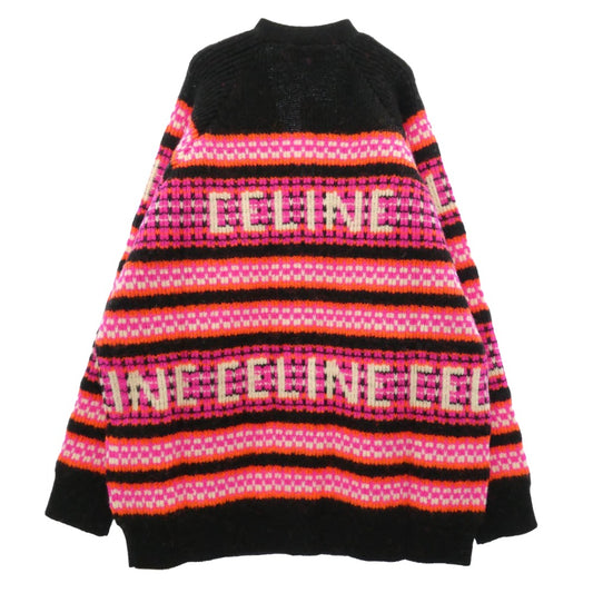CELINE セリーヌ 2AC91579S Ski Jacquard Wool Knit Cardigan スキー ジャガード ウール ニット カーディガン マルチカラー系 M【新古品】【未使用】【中古】