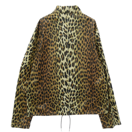 CELINE セリーヌ 2W181853I windbreaker blouson in printed nylon レオパード 総柄 ウィンドブレーカー シャツ ブルゾン プリント ナイロン ジャケット ライトブラウン系 S【新古品】【未使用】【中古】