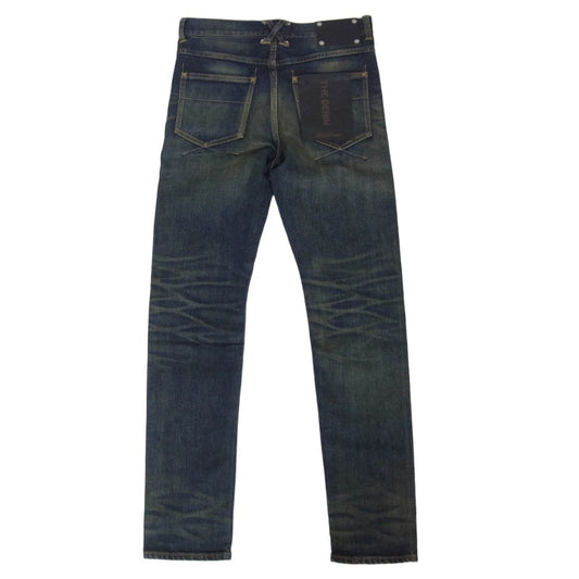 ISAMUKATAYAMA BACKLASH イサムカタヤマバックラッシュ D703-D THE DENIM STRETCH SELVEDGE DENIM SEMI-SARROUEL PANTS ストレッチ セルビッチ デニム セミサルエル パンツ インディゴブルー系 S【中古】
