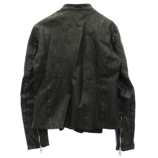 ISAMUKATAYAMA BACKLASH イサムカタヤマバックラッシュ 1254-01 ジャージライナー付き ITALY SHOULDER GARMENT DYED SINGLE RIDERS イタリアン ダブルショルダー 製品染め シングル ライダース ブラック系 M【中古】