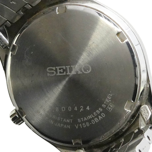 SEIKO セイコー V158-0BA0 セレクション スピリット ソーラー 腕時計 ウォッチ シルバー系 ゴールド系【中古】